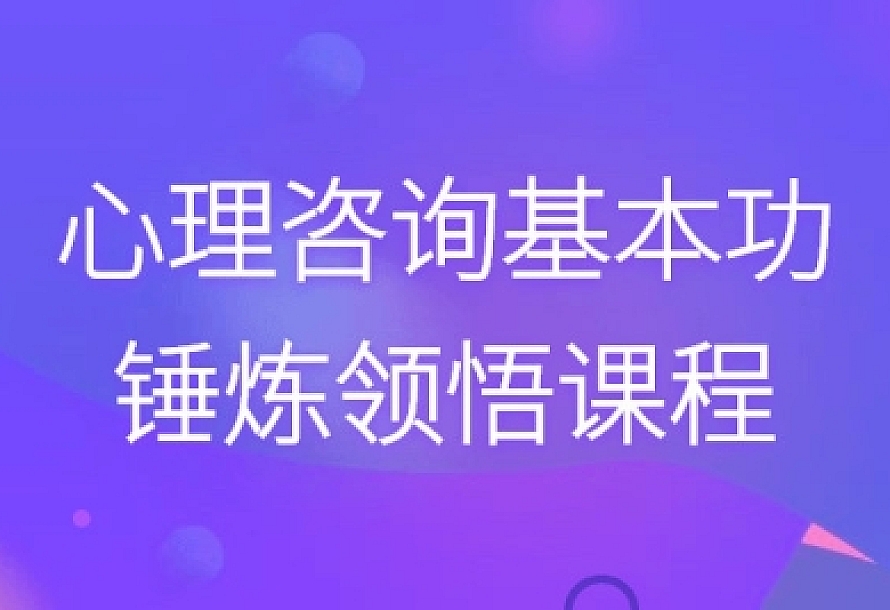心理咨询基本功锤炼领悟课程