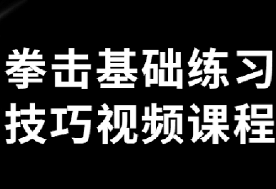 拳击基础练习技巧视频课程