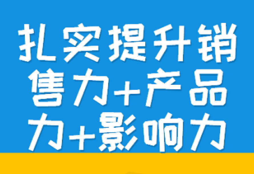 扎实提升销售力+产品力+影响力