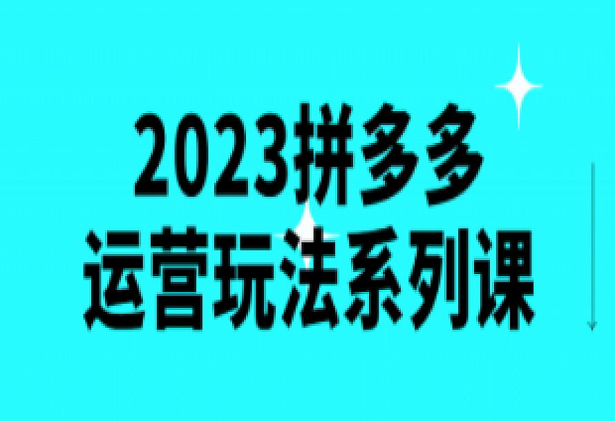 2023拼多多运营玩法系列课