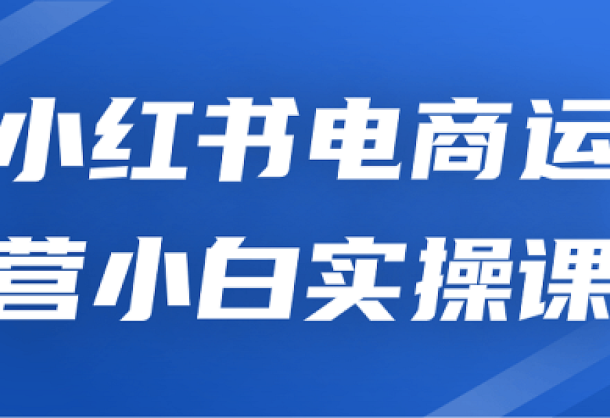 小红书电商运营小白实操课
