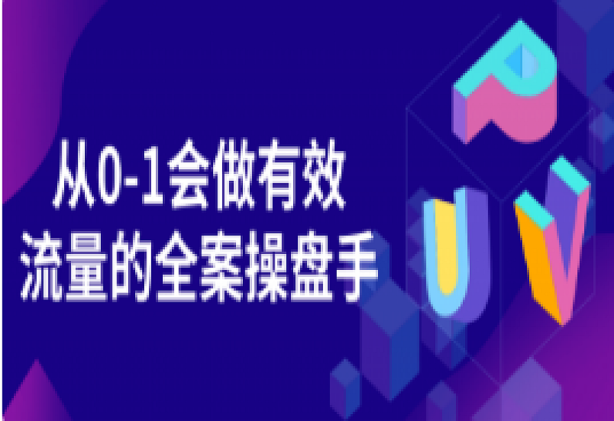 从0-1会做有效流量的全案操盘手