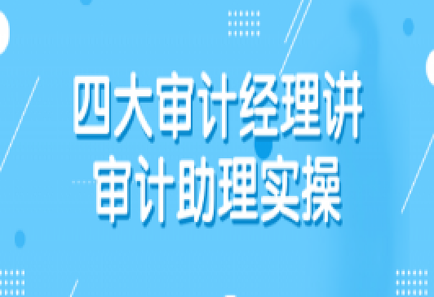 四大审计经理讲审计助理实操
