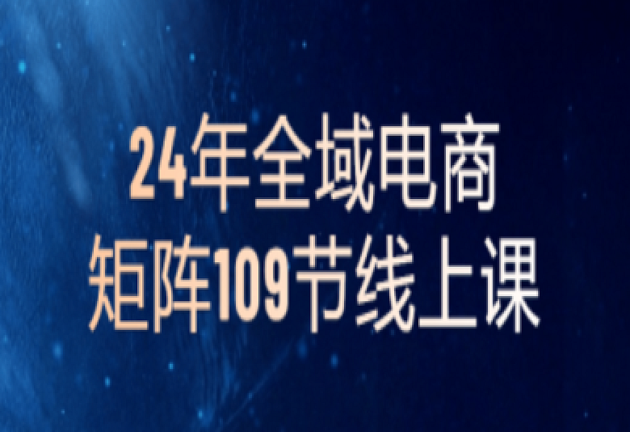 2024年全域电商矩阵109节线上课