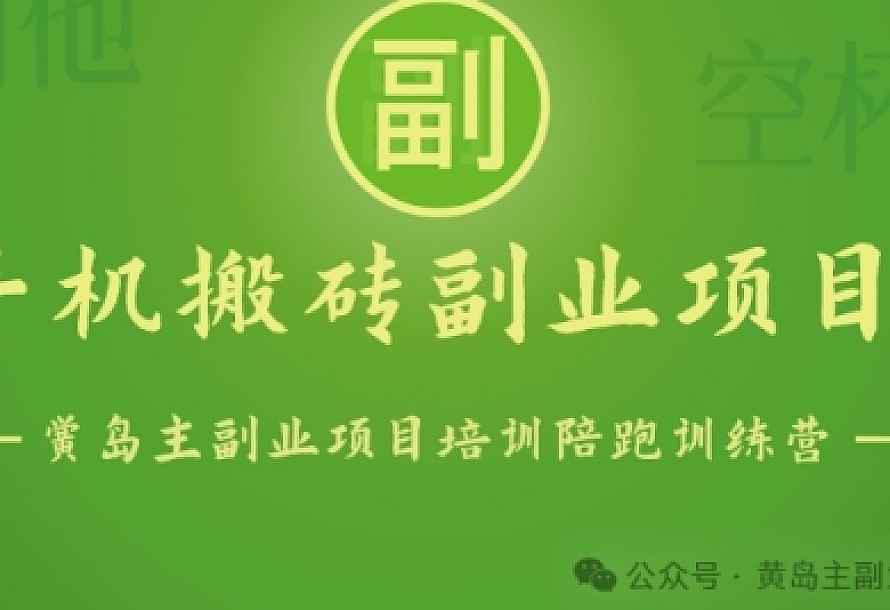 手机搬砖小副业项目训练营1.0,实测1小时收益50+,一部手机轻松日入100+